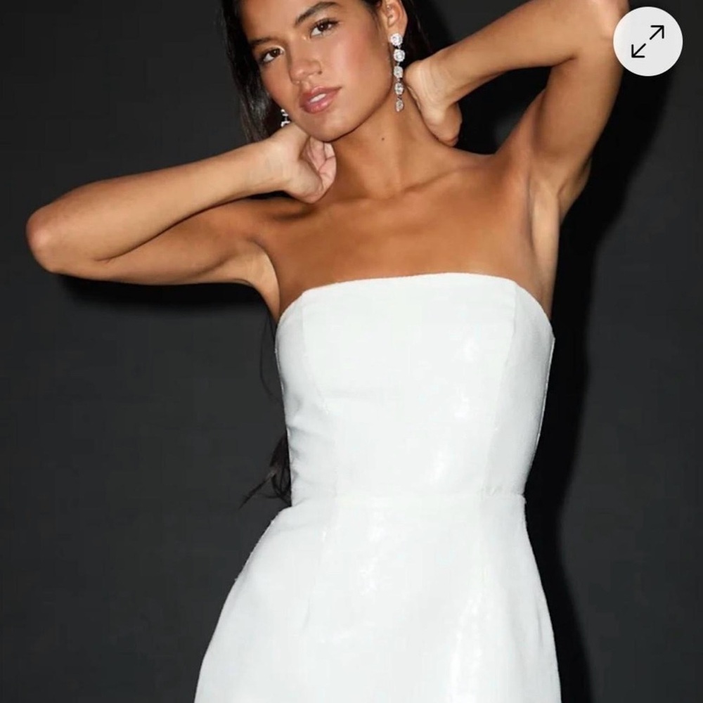 Lulu's Strapless White Dress
